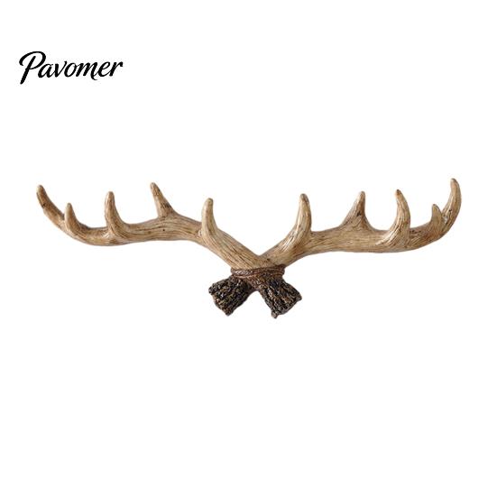 Farmhouse Wall Hook Vintage Deer Antler Hook, Rustic Mounted Heavy Retro Coat Duty Decorative Hanger for Coats Keys Bags Hats Towels Entryway