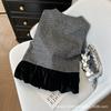 Retro temperament velvet splicing women's 2025 new high-end vest top