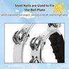 Handbell Double Row Handbell Half Circle Tambourine Half Moon Tambourine Metal Jingles Percussion Instrument for Adults