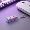 Sensory Keyboard Toy 2/3/4/9-Keys Fidget Toy, Stress Relief Push Button Finger LED Light-up Keychain Clicker Mechanical