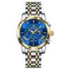 Swiss Mens Watch With Luminous Dial Moon Phase Chronograph For Sports And Casual Wear