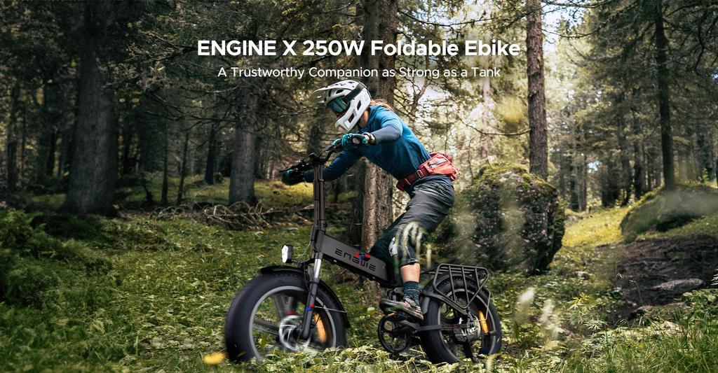 ENGWE Engine X Off-Road E-Bike – 250W Motor, 120km Range, 20x4.0 Wide Tyres and Shimano 7-speed Gearbox for City and Off-road Riding