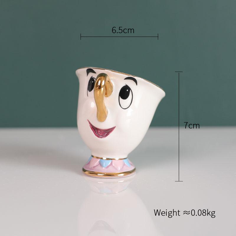 Disney Teapot Cute Cartoon Beauty and The Beast Coffee Pots Mug Mrs Potts Chip Cup Tea Pots Cup One Tea Sets Birthday Present with box