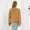 Bubble Lantern Sleeve Loose Knit Sweater Cardigan Coat Autumn and Winter Women's Sweater