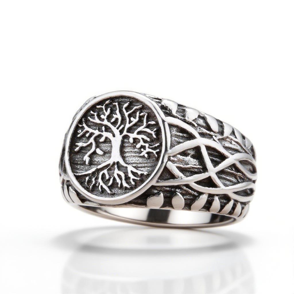 Viking Tree of Life Vine Fade Resistant Ring 7