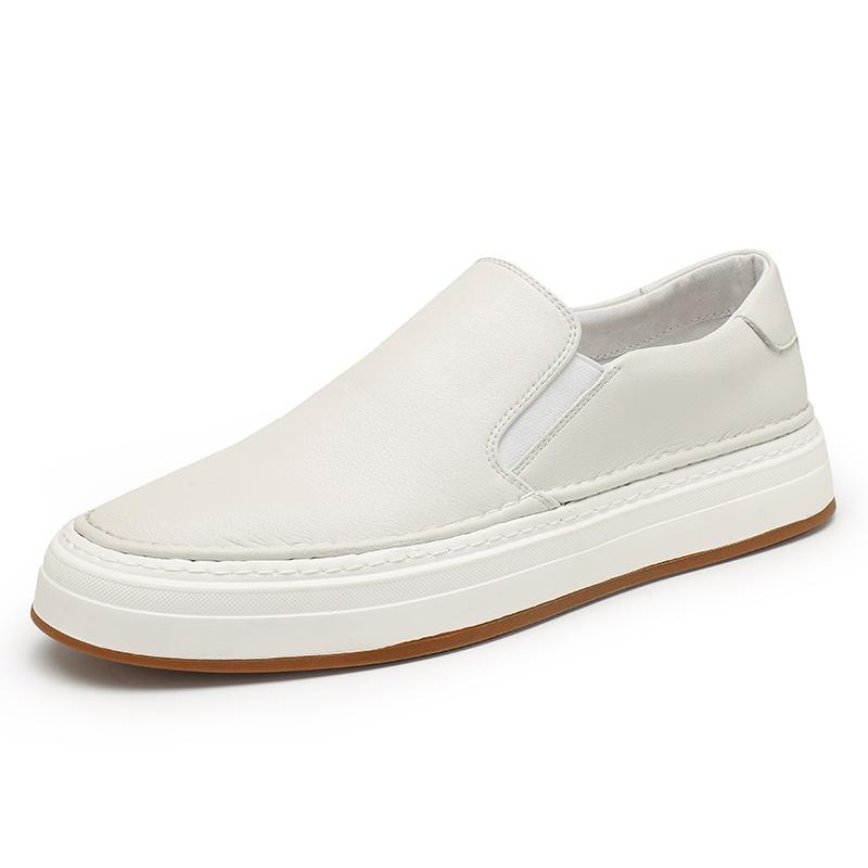 Fashion Handmade Mens Casual Shoes Fashion Leather Loafers Handmade Flats Walking Shoes Men Breathable Sneakers Versatile Driving Shoes