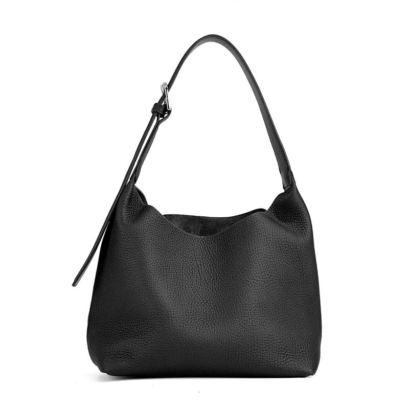 

Женские сумки под мышку из натуральной коровьей кожи Женская ретро сумка через плечо из натуральной кожи Леди Роскошные дизайнерские сумки 22x14x21cm чёрный