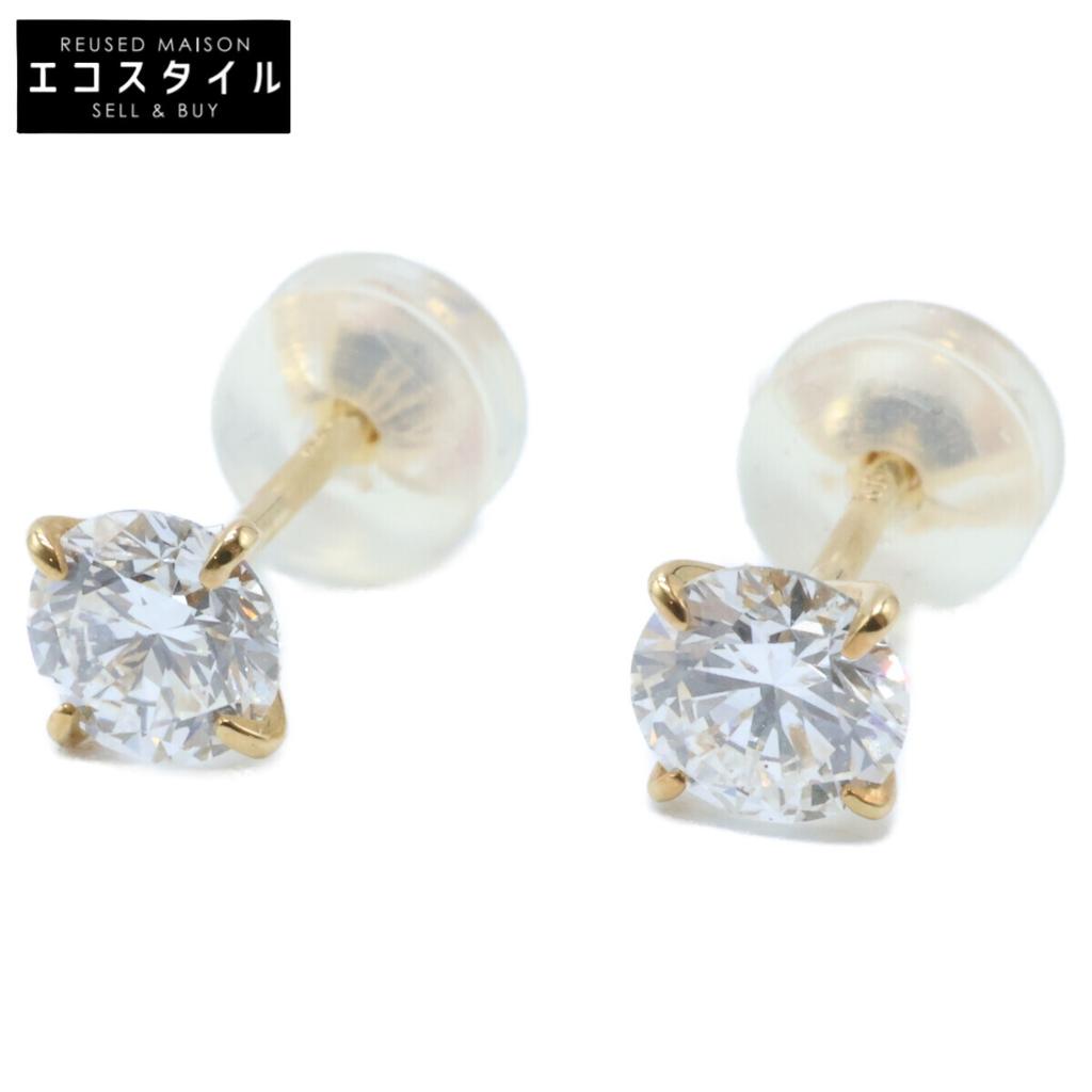 LK Salon Beautiful K18 0.34ct LK Airy Lab-Grown Diamond Studs earring Yellow GoldUsed