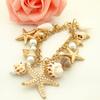 Damen Meeresmuschel Seestern Kunstperlen Anhänger Armband Armreif Schmuck Geschenk