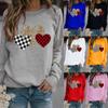 Damemote Langermet Love Printed Sweatershirt Løse bluse topper