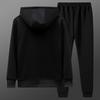 Fleece Men Casual Sports Set Winter Cashmere Tracksuit Male Hoodie Pants Thicken Windproof 2 Pieces Set