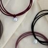 10PCS Hair Rope with Pearl Decoration High Elastic Strong Toughness Rubber Bands No Slip Versatile Headband for Commuting