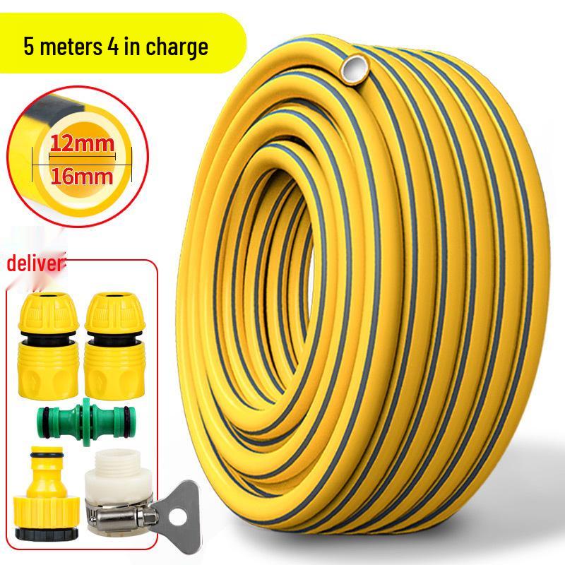 Eco-Friendly All-Season Soft Car Wash Water Hose with 4-Point PVC Pipe & Spray Gun