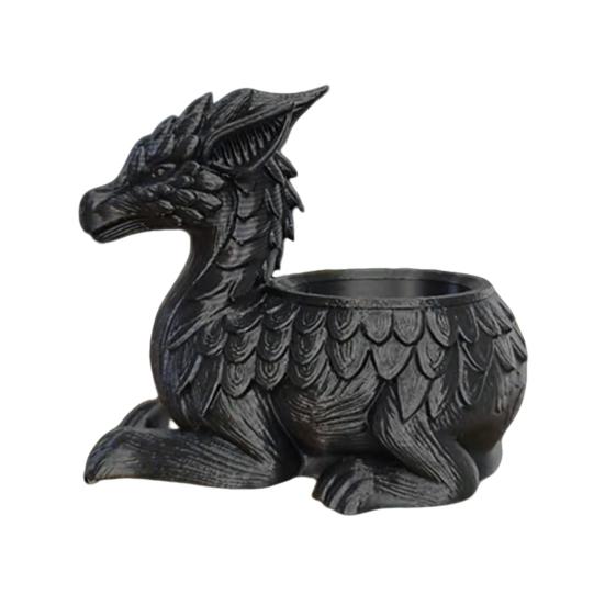 3D Printed Dragon Planter Pot, Mini Succulents Herb Plants Flower Pot, Indoor Outdoor Plants Container, Home Balcony Desktop Decoration
