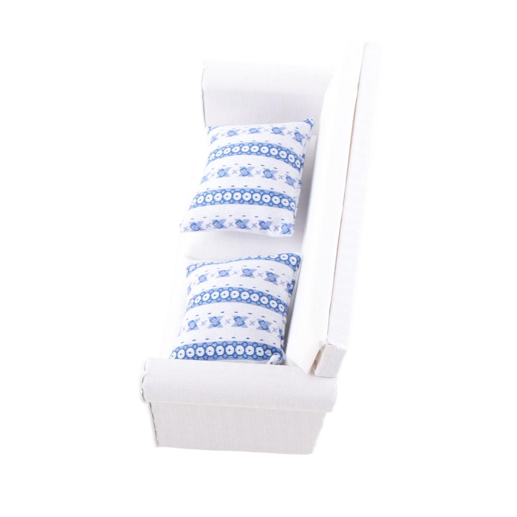 1/12 Кукольный Миниатюрный Диванный Набор Мебель Гостиная Аксессуары (2-местный диван с подушкой)