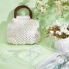 4-teiliges D-förmiges Set aus klarem Harz für Taschenhenkel für Makramee-Häkel-Handtaschen Strohtaschen Strand-Dekorative Taschenhenkel