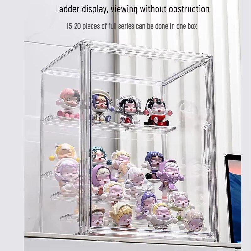 Containerized Designs Acrylic Organizer for Collectible Figures and Blind Box High Definition Transparent Miniature Display Case