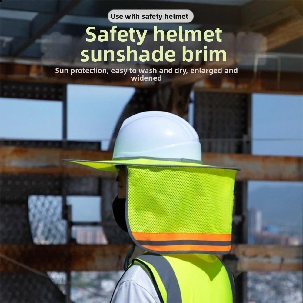 UV Protection Safety Helmet Curtain Reflective Sunscreen Neck Cover  Construction Site