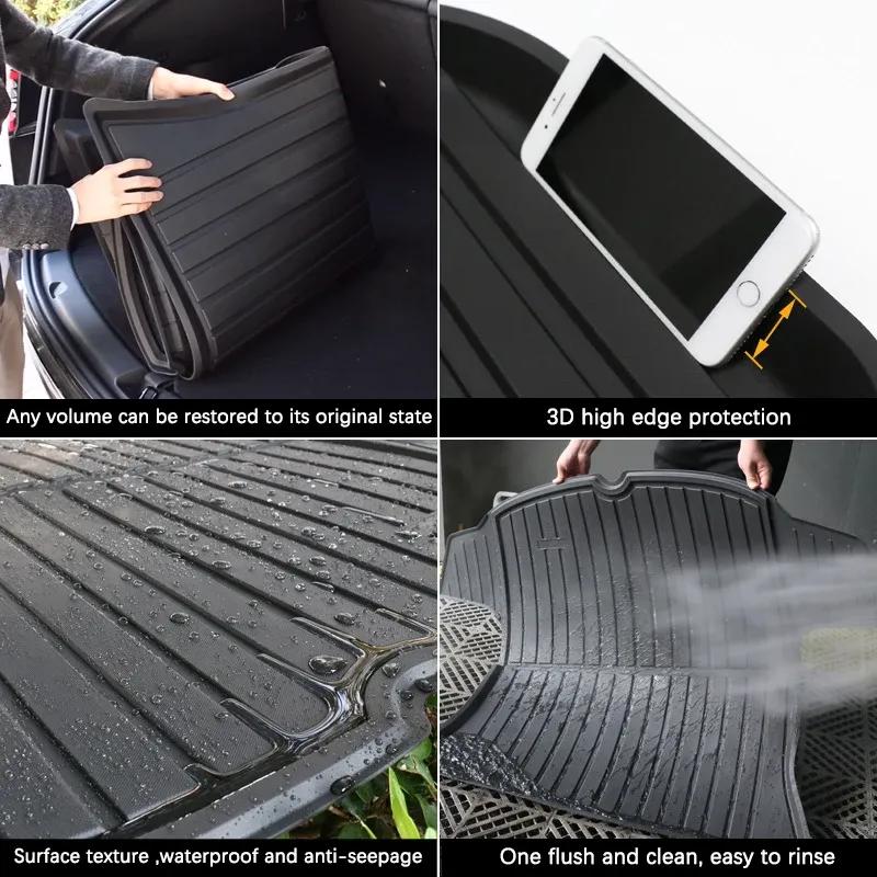 For Peugeot 2008 2018 2017 2016 2015 2014 2013 MK1 A94 Accessorie Waterproof Car Rear Trunk Mat Floor Tray Line Boot Carpet Auto