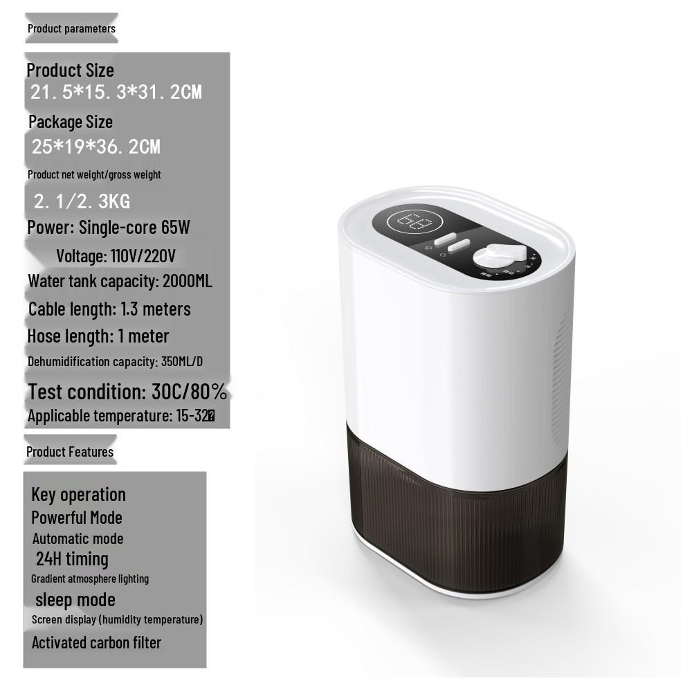 Energeticky úsporný odvlhčovač s nízkou hlučností pro ložnice a sklepy