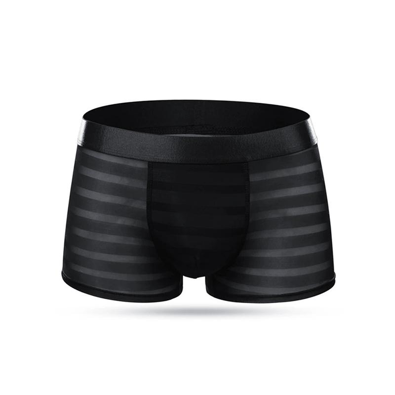 1Pc Men Panties Nylon Solid Color Sheer Mesh Pouch Lingerie Boxer Sexy Underwear Briefs