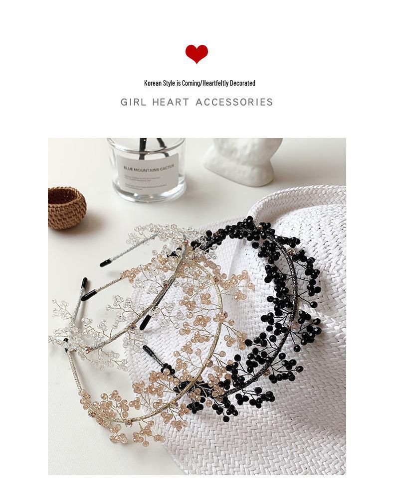 Korean Crystal Fairy Beaded Headband: Elegant, Versatile, Retro Bridal Hair Accessory