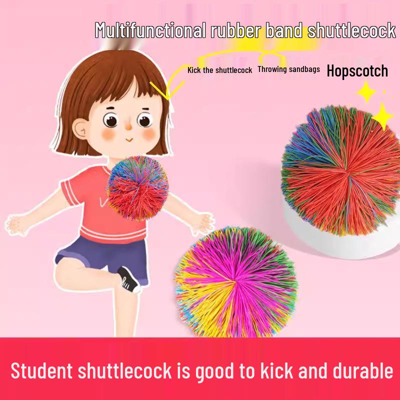 Детский сенсорный цзяньцзы: Прочный Резиновый Мяч с Перьями для Тренировок от Детского Сада до Взрослых Small [Approx. 6CM]