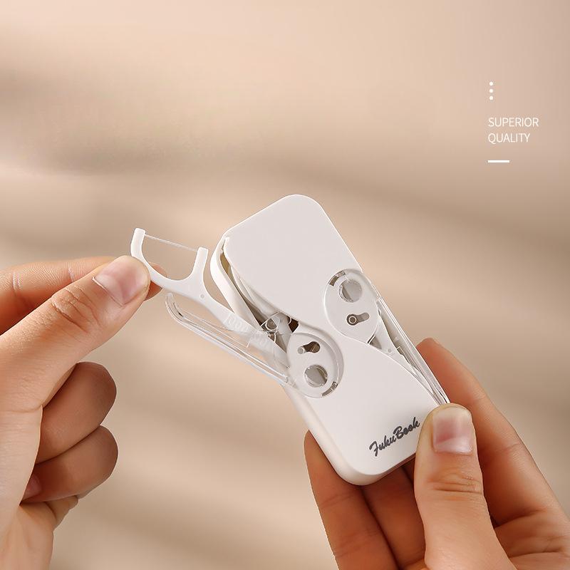 Dental Floss Box Portable Automatic Pop-up Portable Mini Home High-end Light Luxury Dental Floss Stick Interdental Cleaning and Care Stick