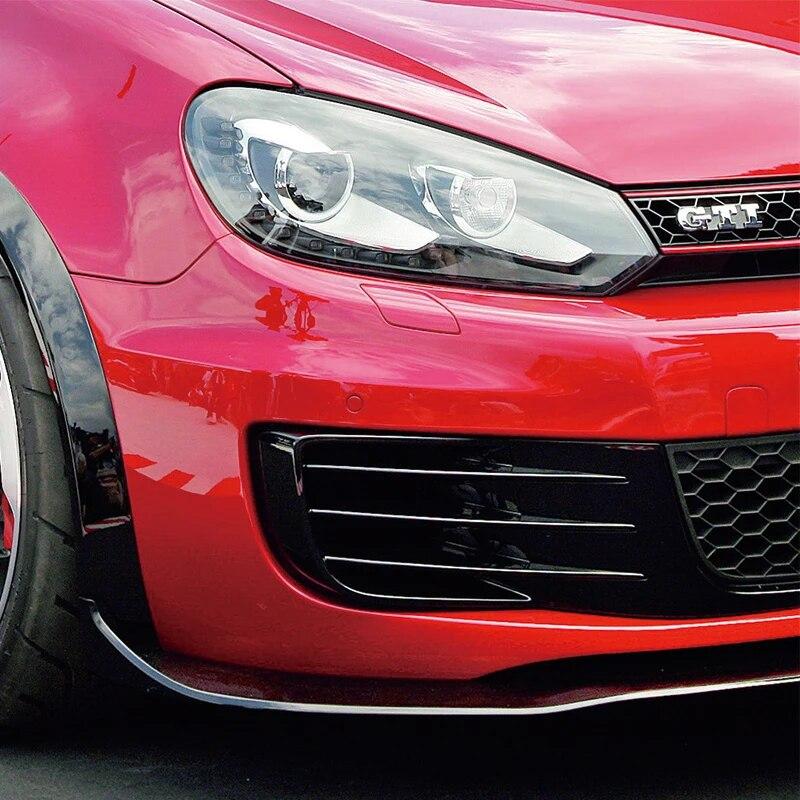 For VW Volkswagen Golf 6 MK6 VI GTI R R20 ABS Tåkelykter Skjerm Bil Front Tåkelys Hetter Øyenbryn Øye Vind Kniv Deksel Trim