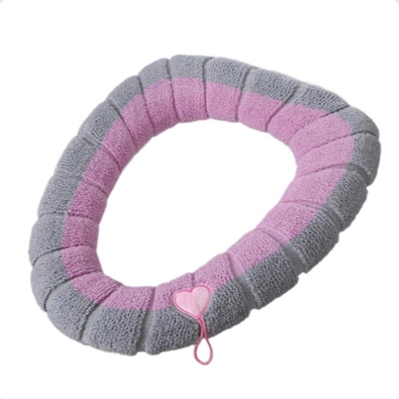 

1/2 шт. Портативный сшитый цветной вязаный коврик для туалета Утолщенный моющийся Антифриз Чехол для сиденья унитаза Универсальные аксессуары для ванной комнаты