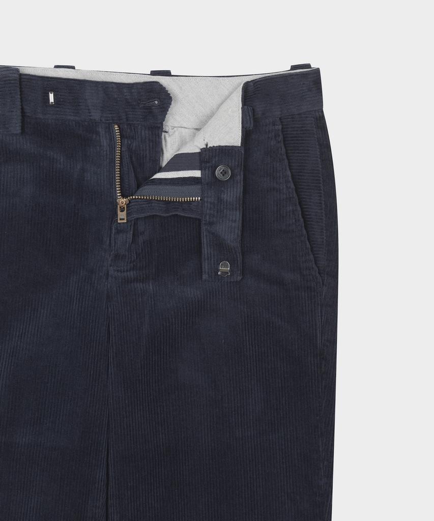 BROOKS BROTHERS Slim Fit 8W Corduroy Pants (Navy) (Bbpcmnf402)