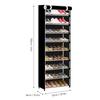 Tall Shoe Rack 10 Tier Large Capacity Dust Prevention Metal Structure Shoe Storage Cabinet with