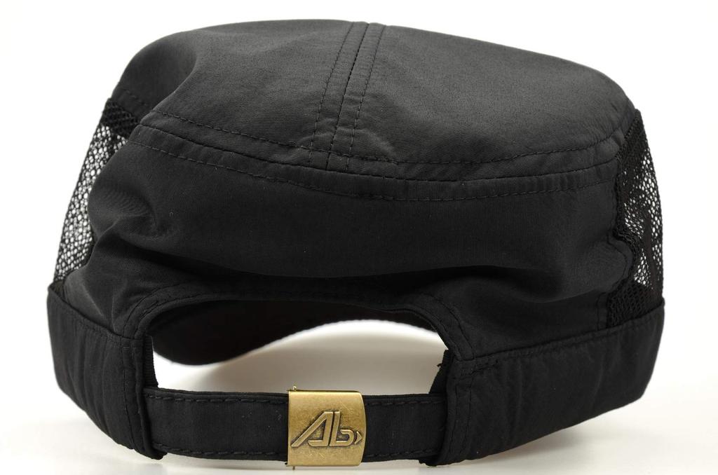 RF Work Plus Sommer Unifarben Militärstil Herrenkappe, Größe, Hut, 60-65cm, Mesh, Schnelltrocknend, Leichtgewicht, Farbe, (Schwarz)