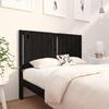 VidaXL Headboard Black 125.5x4x100 Cm Solid Pine Wood 818864