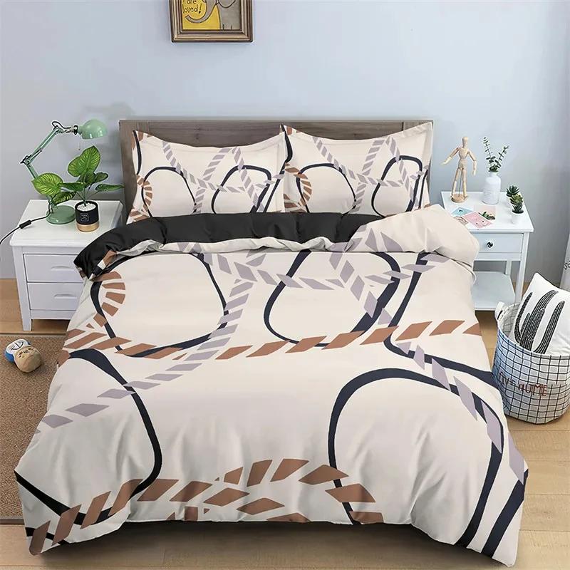 Nordic Geometric Duvet Cover Abstract Bedding Set Single King for Teen Adults Room Decor Microfiber Comforter Cover Pillowcases