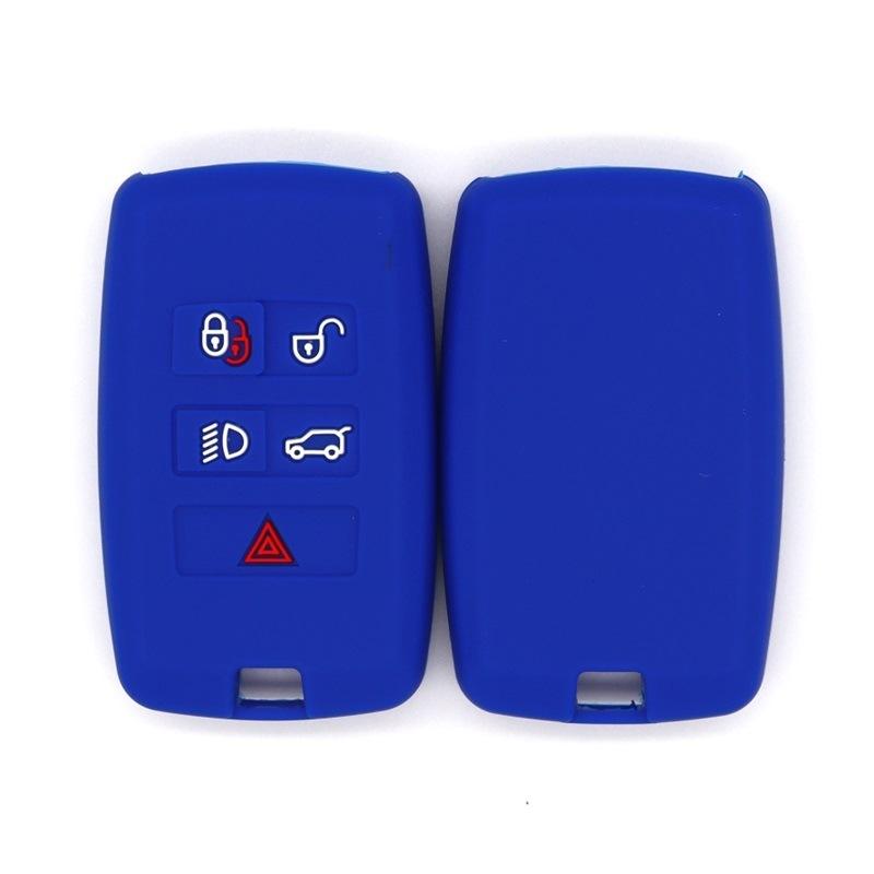 

Silicone key cover is suitable for Land Rover Discovery 5, Range Rover Sport, Evoque, Velar, Jaguar EPAC silicone key box темно-синього кольору