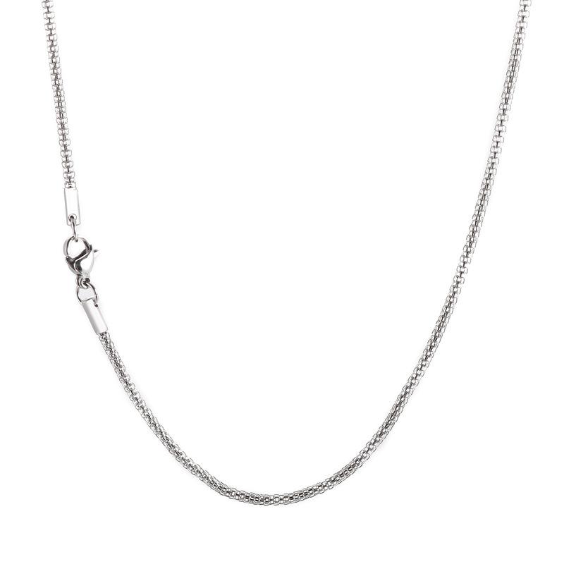 

Ожерелье-цепочка на ключицу из титановой стали, мужское и женское ожерелье-цепочка из кукурузы 450*1.9mm