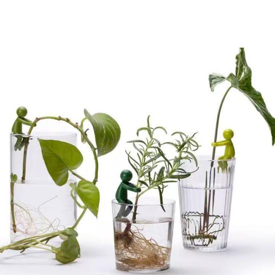 Plant Stand Hydroponic Plants Pothos Ivy Lucky Bamboo Succulents Cartoon Holder with Clamp Design Indoor Garden Decor