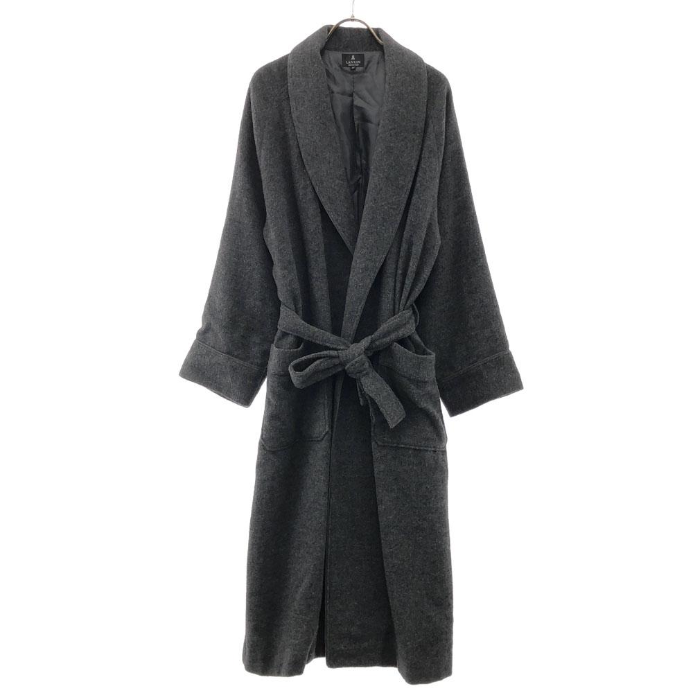 LANVIN LA COLLECTION Made In Japan Wool Blend Gown Coat M Gray Men's Used