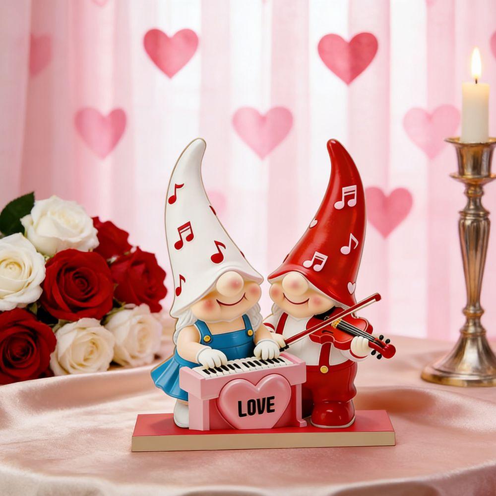 Wooden Dwarf Elf Ornament Cute Valentine's Day Decoration  Desk Accessories