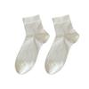 Cute Summer Ballet-Style Mesh Cotton Socks for Women - Breathable & Thin