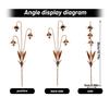 Vintage Metal Flower Wind Chime Garden Stake Retro Iron Art Flower Insert Sign for Outdoor Yard Patio Lawn Decoration