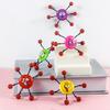 Wall Climbing Toy with 6 Sticky Feet Funny Expression Pattern Stretch Portable Stress Relief Window Walker Crawler Spider Toy Kids Tricky Party Favor
