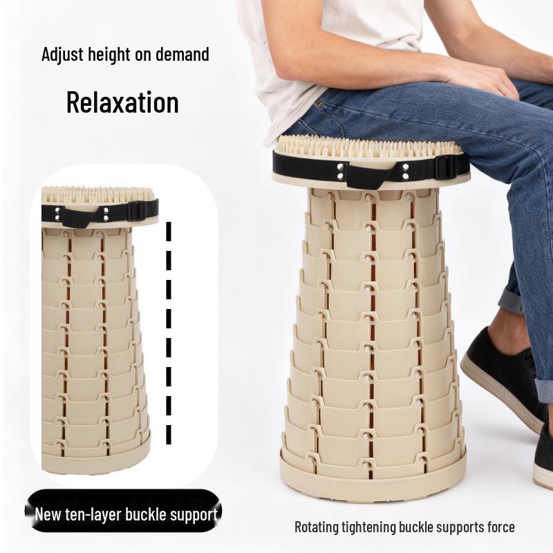 Portable Telescopic Folding Stool for Outdoor Travel and Camping