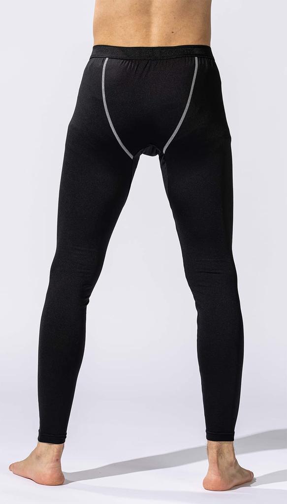 Otafuku Gloves Winter Inner Long Tights Retention Brushed Compression Open Front Sweat Absorbent Quick Drying Black L of [Heat Men's] JW-165 [Set 3]