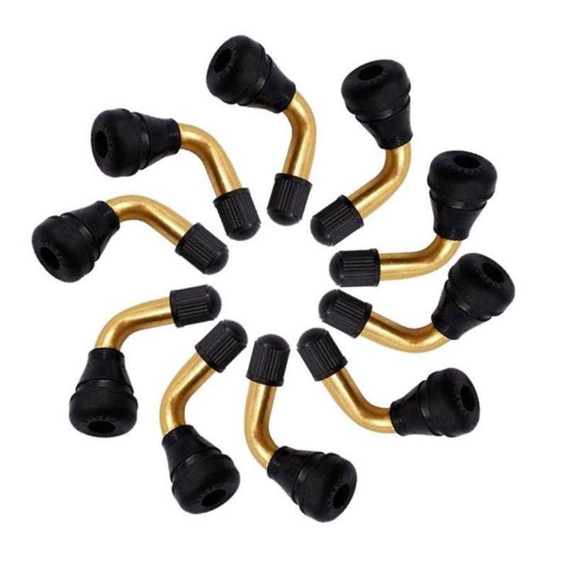 Copper Motorcycle Valves Stem With Bent Design For Vacuum Tires Anti Corrosion Leak Proof Seal Easy Installation TPMS Compatible