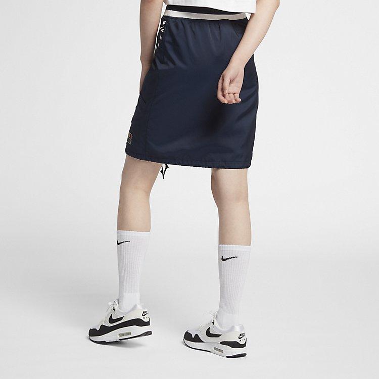 Nike Breathable Sports Casual Skirt With Letter Print Women Bottoms Navy-Blue AR2945-451
