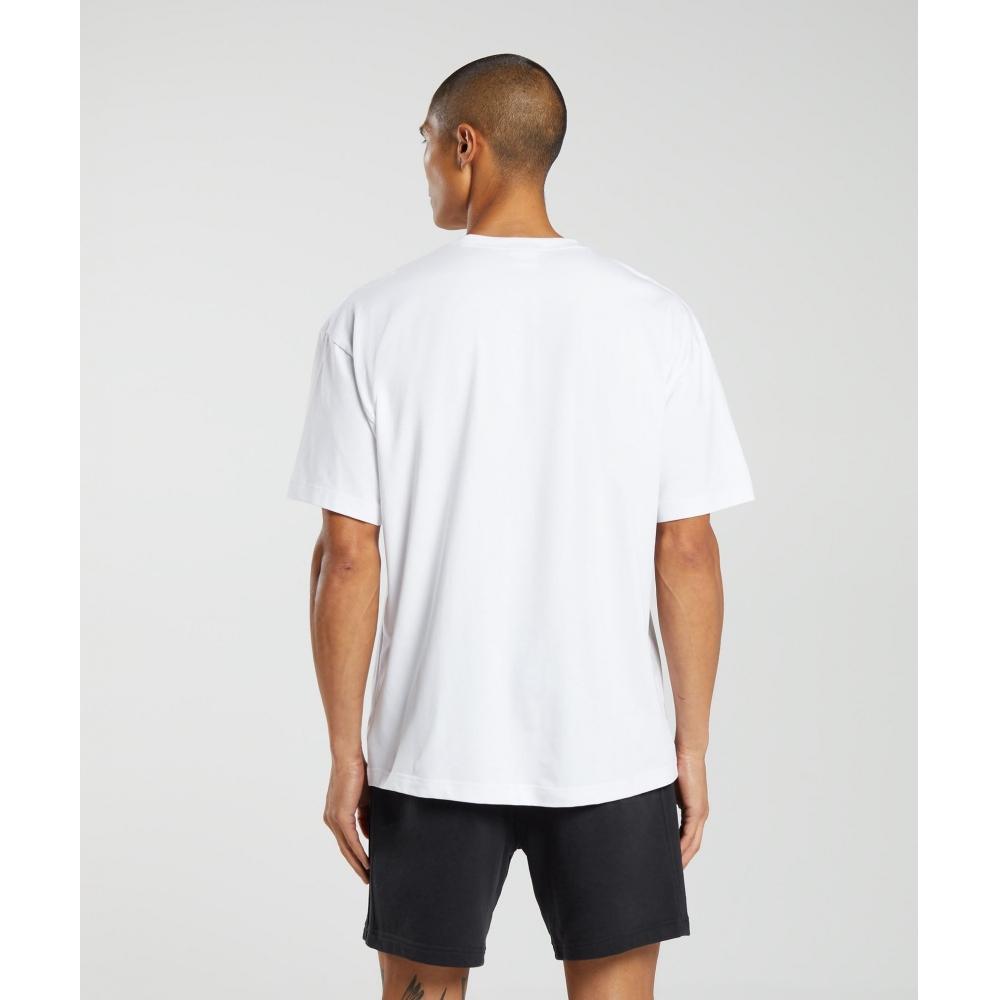Gymshark EssenTial Oversized T shirT whiTe A1a3e Wbbm