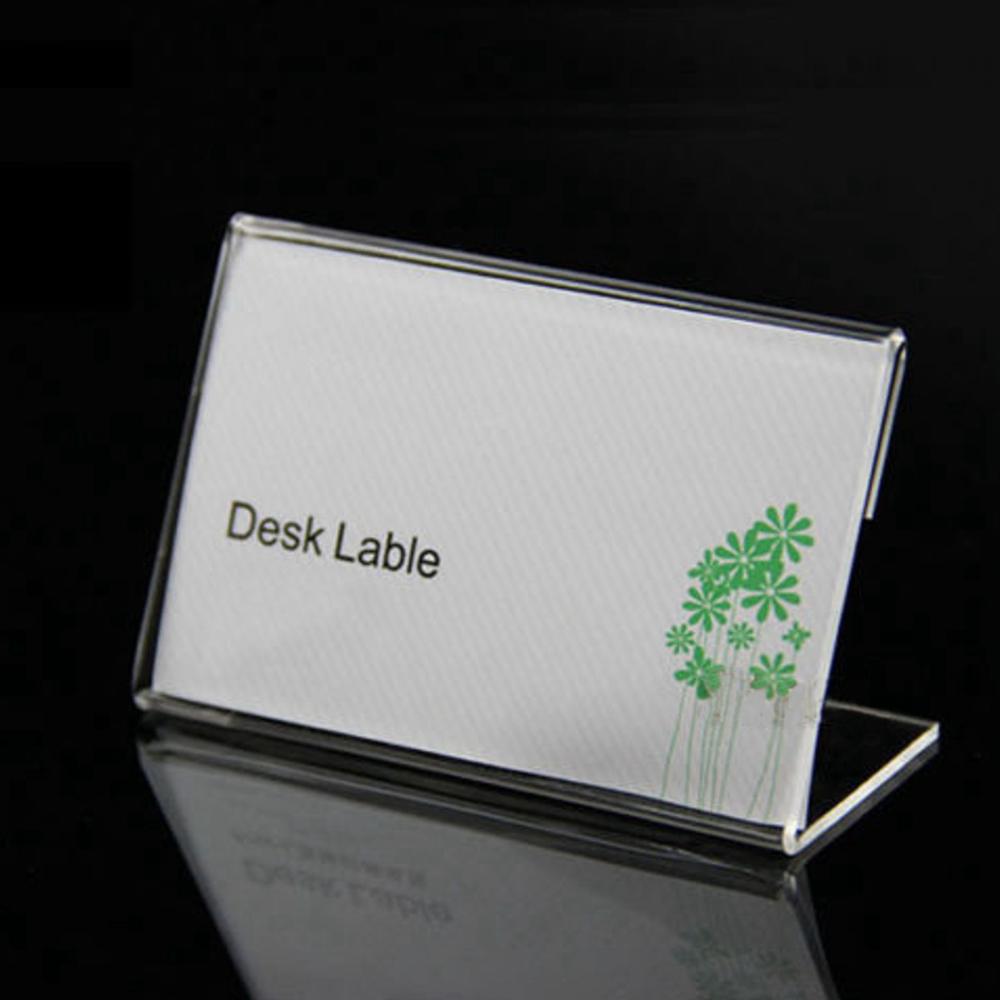 Shop Counter 25Pcs Acrylic Mini Clear Display Stand Table Decoration Label Holder Price Tag