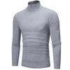 Simple Long-Sleeve Turtleneck Men's Work Long-Sleeve Top 3pcs Set, European and American Fashion Trend T-Shirt